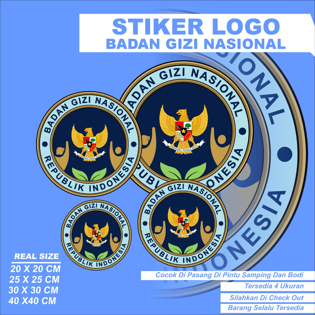 Sticker Badan Gizi Nasional (BGN) | Stiker SPPG Vinyl Awet & Elegan