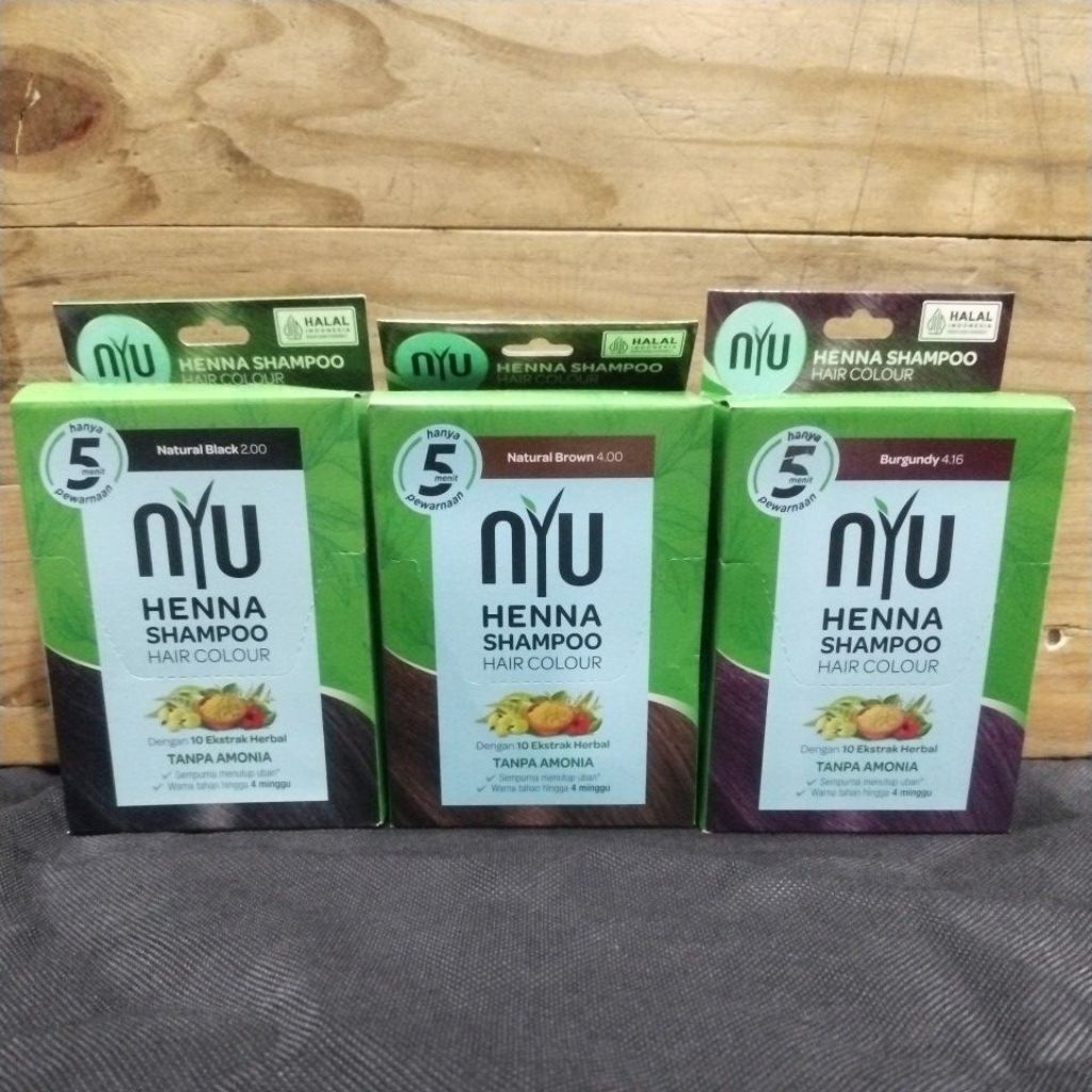 nyu henna shampoo hair colour (per box)