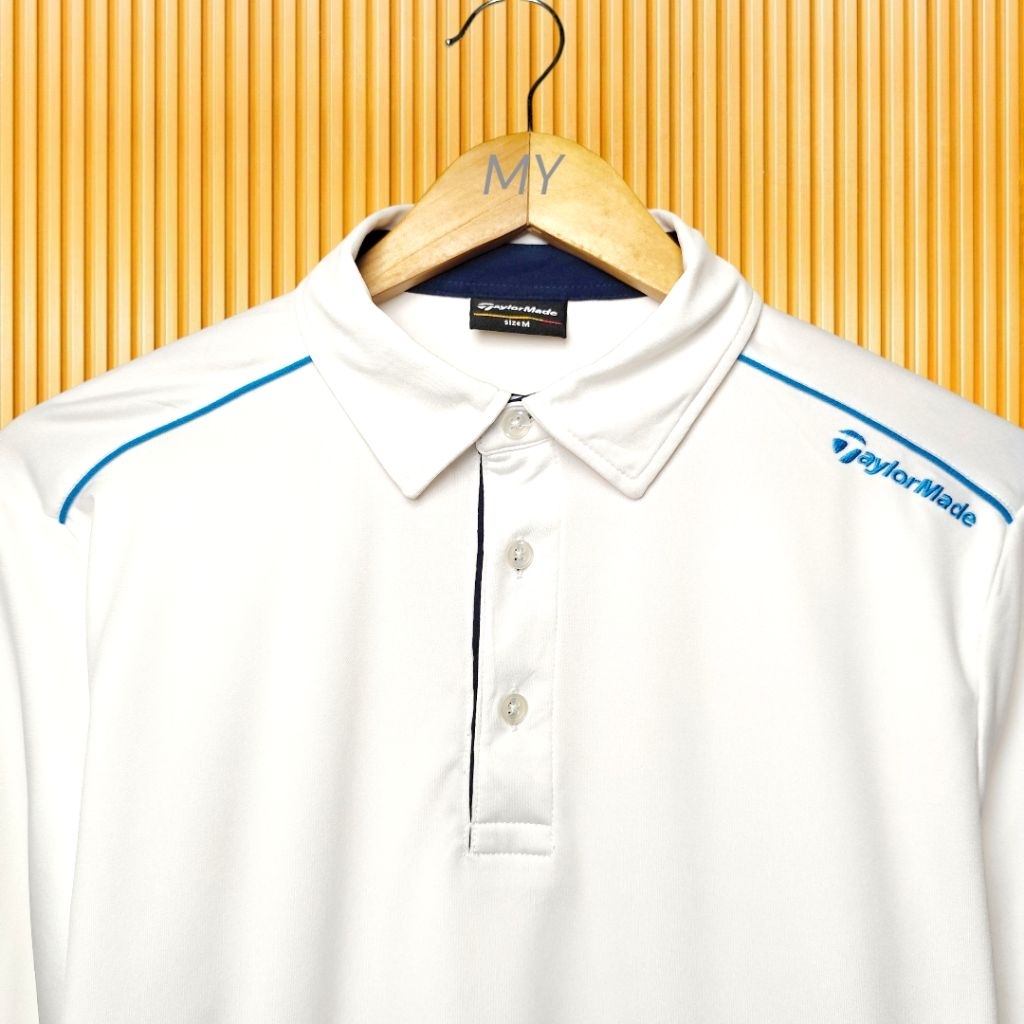 TAYLORMADE kaos kerah dryfit lengan panjang pria, kaos kerah olahraga lengan panjang pria