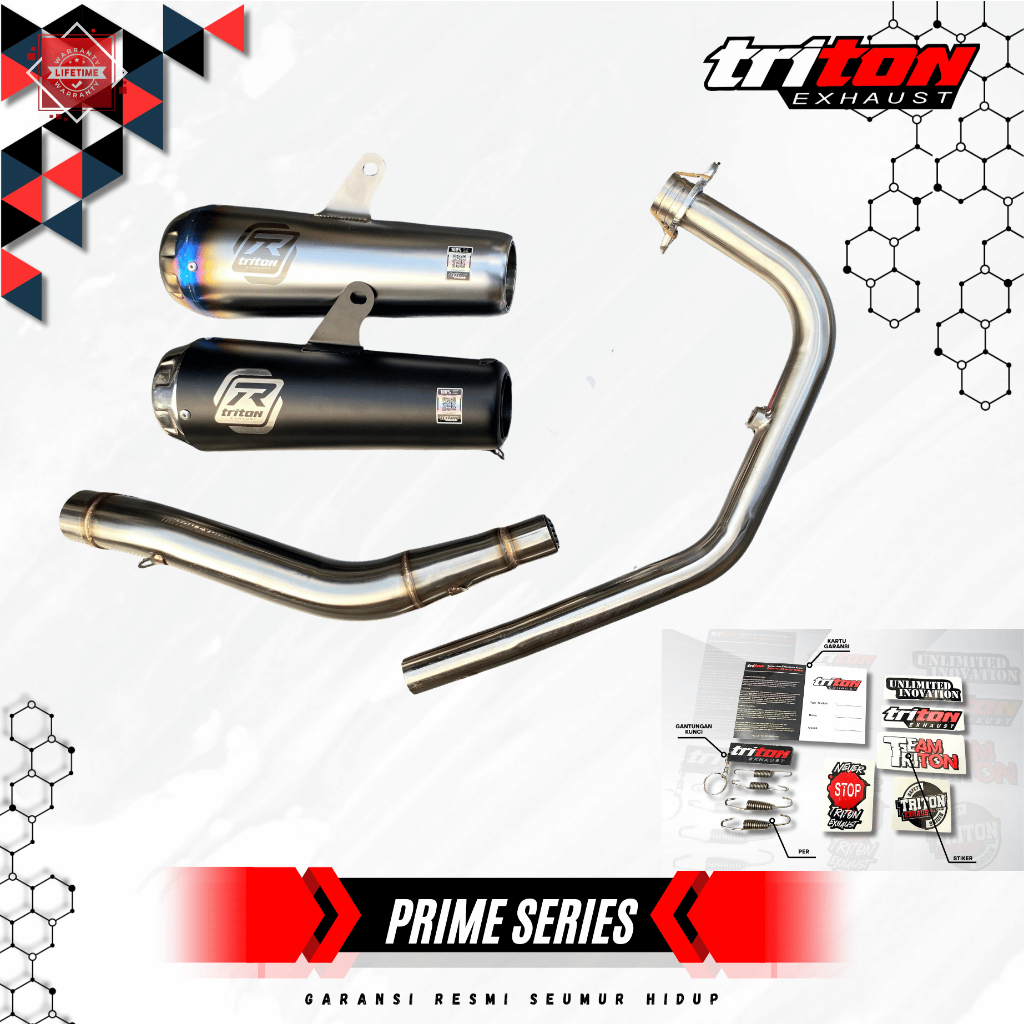 Knalpot Cbr 150 R15 Vixion Gsx 150 Full System Original Triton Exhaust Type Prime