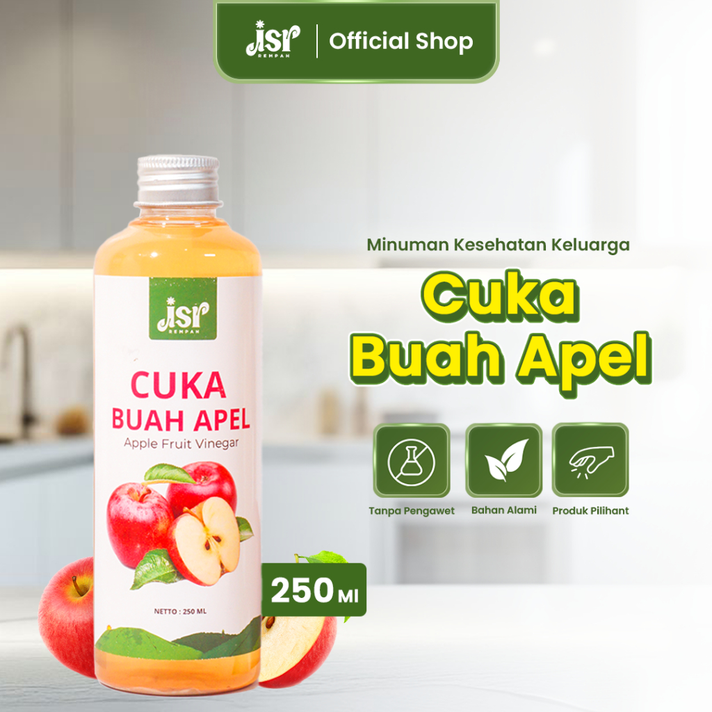 Cuka Apel Asli/Apple Cider Vinegar/Cuka Sari Apel JSR 250 ml