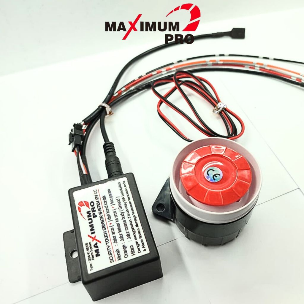 ANTI MALING MOTOR SENSOR SENTUH ATAU REMOTE TOMBOL ALARM UNIVERSAL SOKET ALARM ANTI MALING EMERGENCY