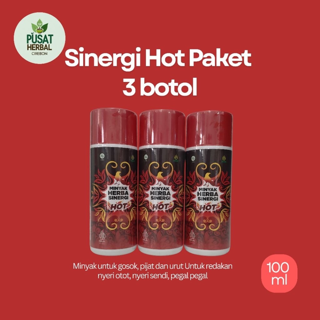 Minyak Herba Sinergi Hot HPAI Obat Oles Pegal Linu Nyeri