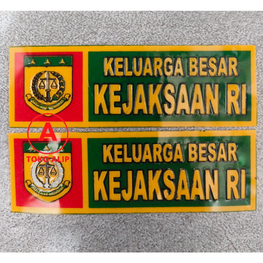 Sticker Plat Kejaksaan RI (B) - Sticker Jaksa - Stiker KB Jaksa - Stiker Plat Mobil Motor Keluarga B