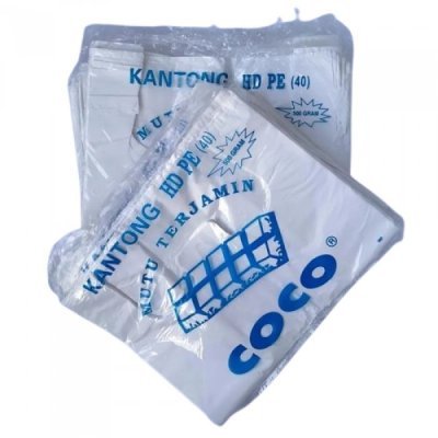 Kantong Plastik COCO Uk 40 Warna Putih Susu