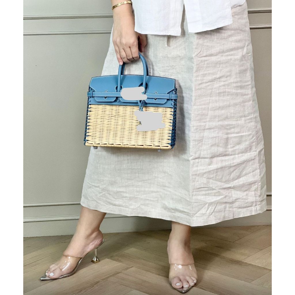 Cotty - Tas CBSSB25 wanita rattan blue jeans or choco full handmade