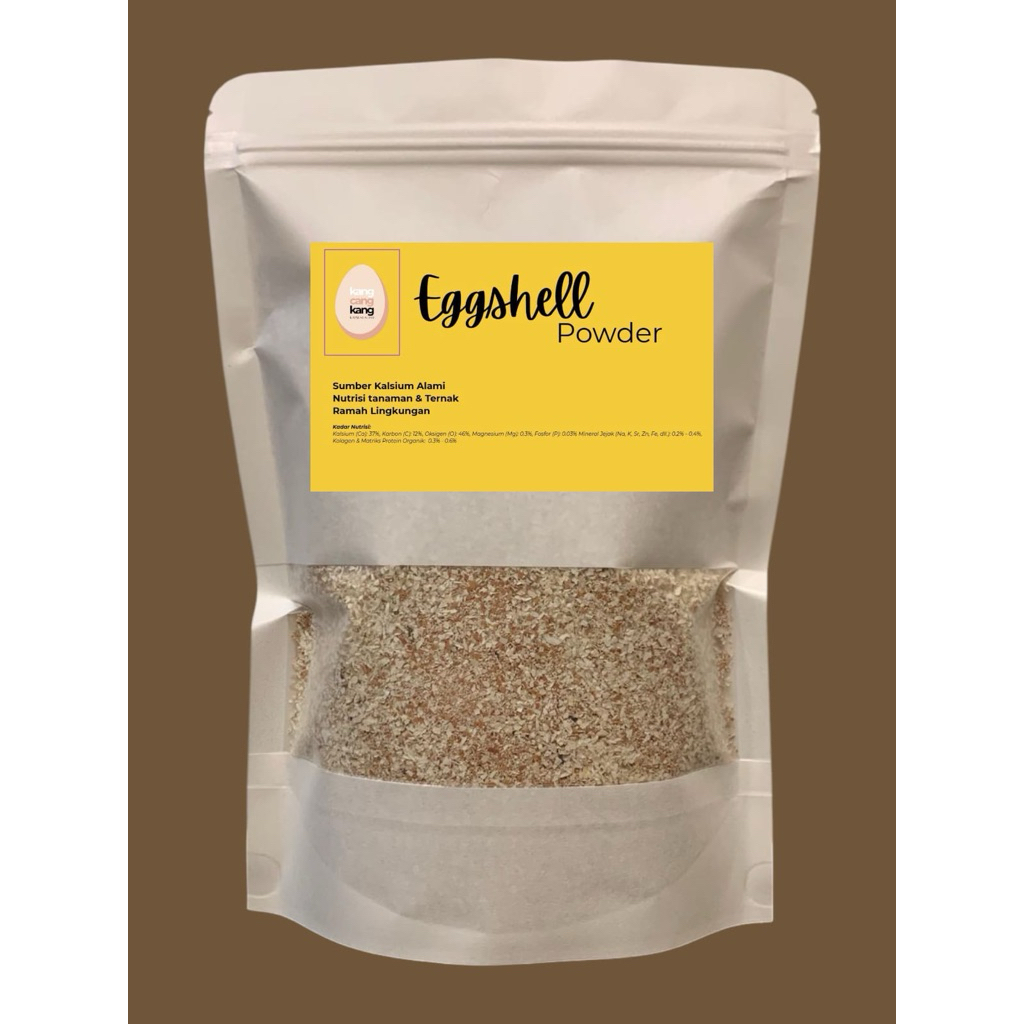 Bubuk Cangkang Telur Murni Organik | Suplemen Kalsium Tinggi untuk Pakan Ayam, Anjing, & Kucing