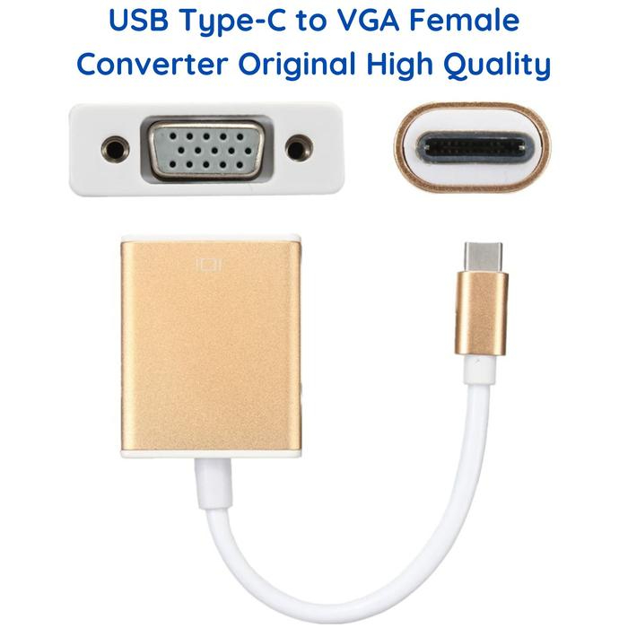 Kabel USB 3.1 Type C To VGA Female / Cable Type-C To VGA Converter
