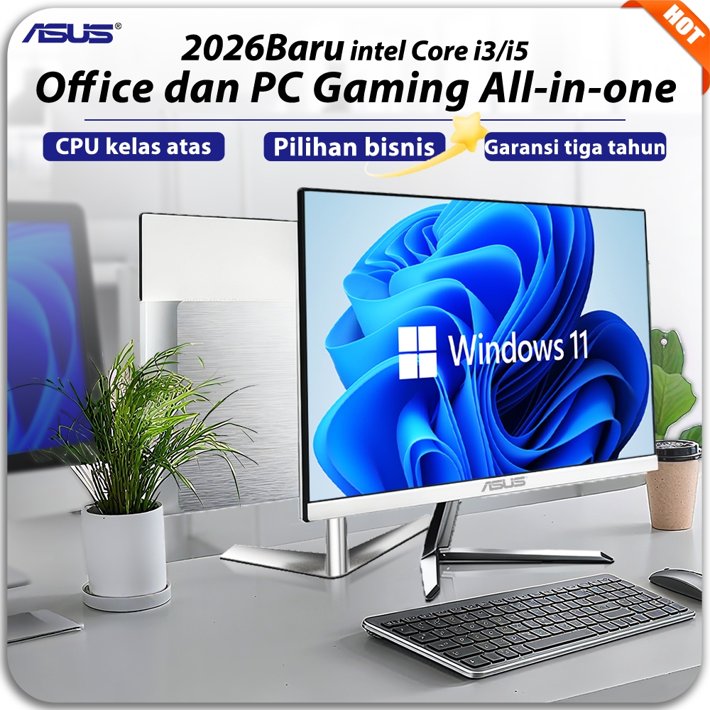 ASUS Komputer PC All in One PC Full Set Gaming Intel Core i7/i5/i3 RAM 8G16GB SSD 256G/512GB/1TB Lay