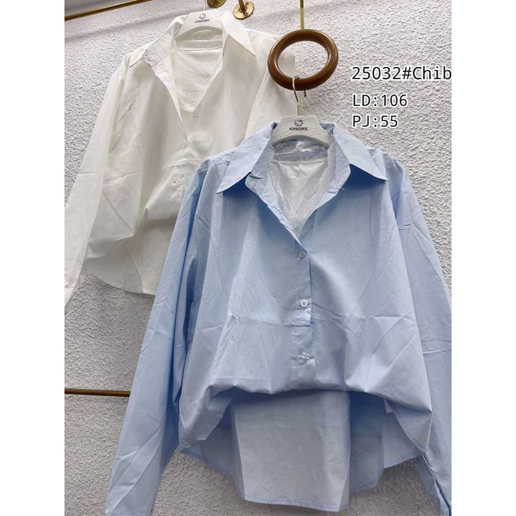 kemeja import wanita bahan katun premium