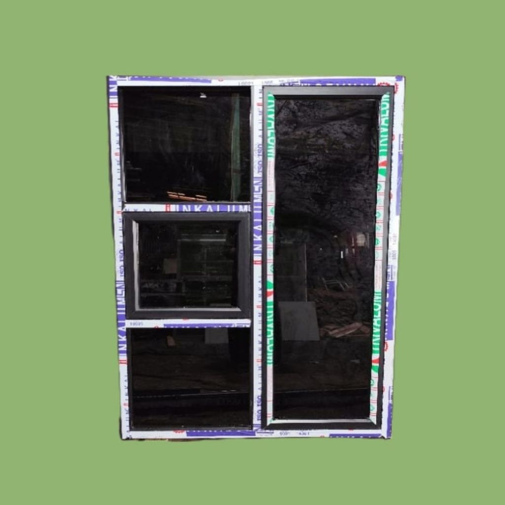 cendela aluminium 4 sekat