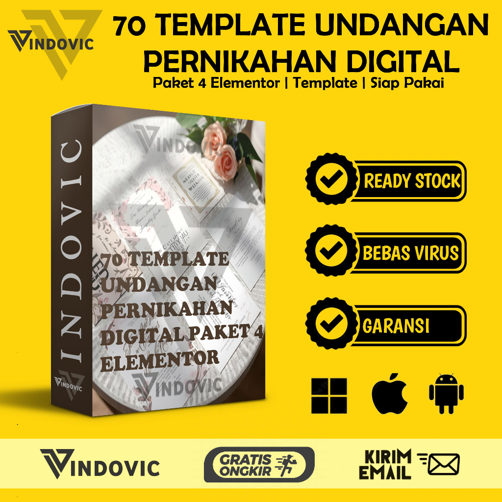 [T0406] 70 TEMPLATE UNDANGAN PERNIKAHAN DIGITAL PAKET 4 ELEMENTOR