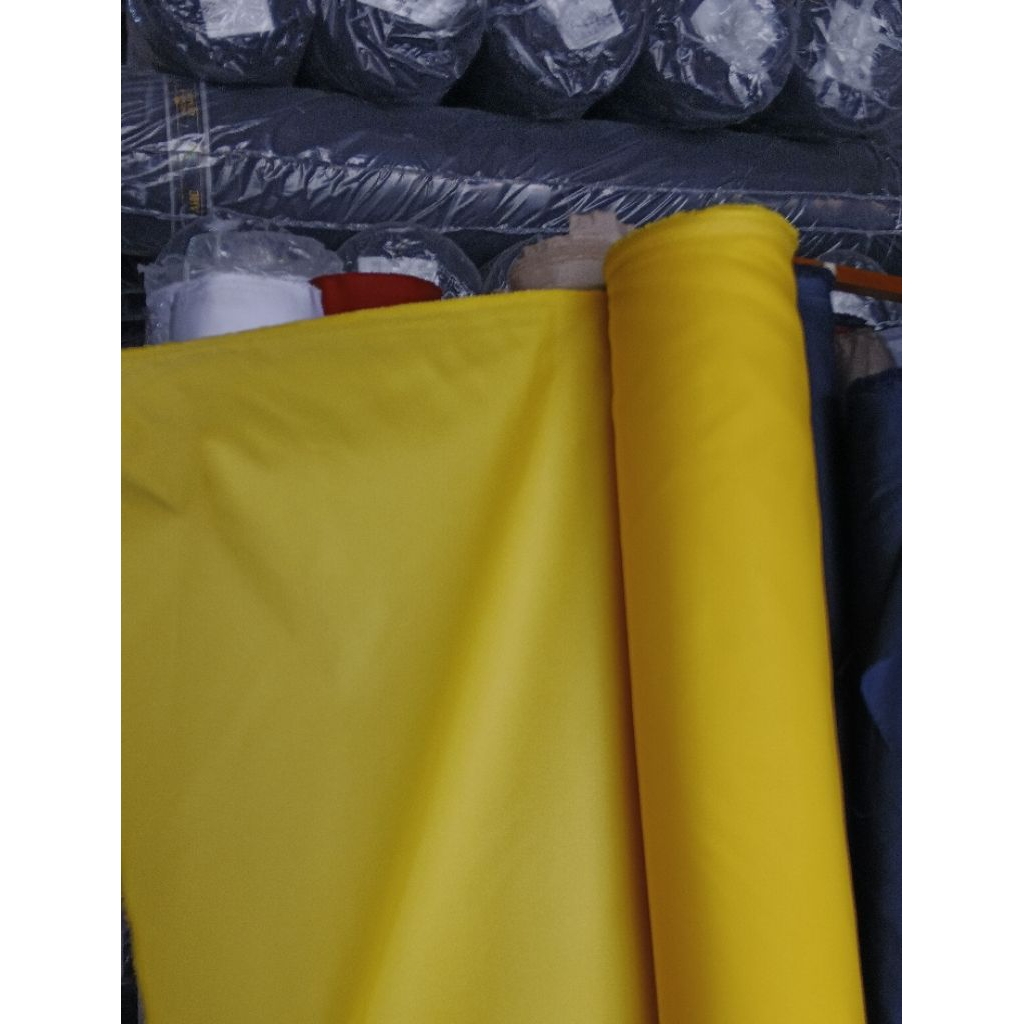 Taslan bening kuning kenari waterproof 100% kain tbal korea