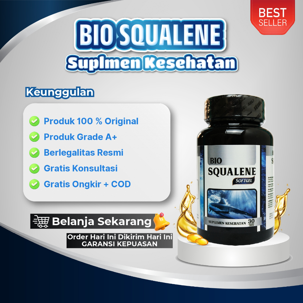 Bio Squalene Suplemen Kesehatan Tanpa Efek Samping Aman Dikonsumsi Jangka Panjang