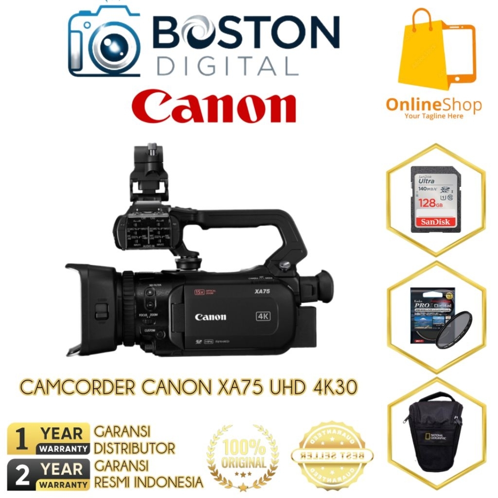 CAMCORDER CANON XA75 UHD 4K30 / HANDYCAM CAMCORDER XA75 4K30 / XA75