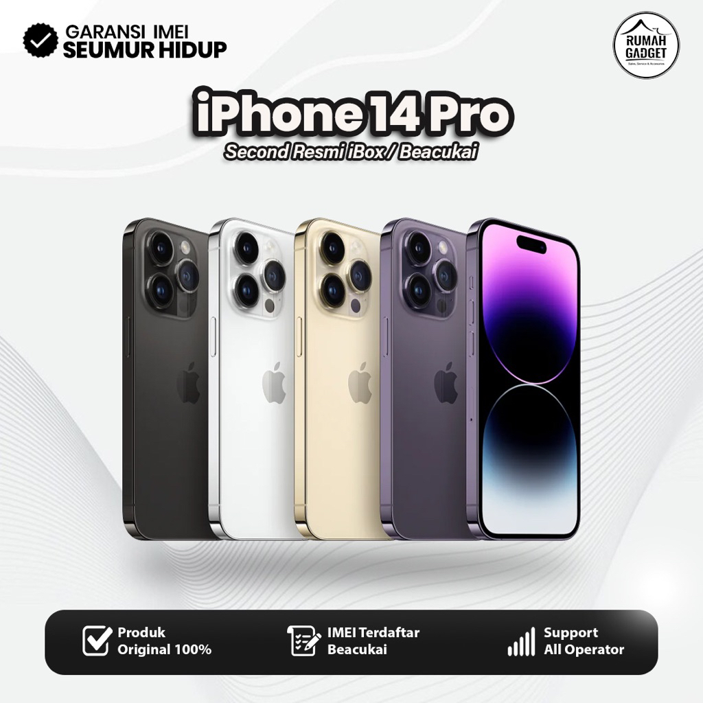 iP 14 Pro 128/256/512GB Second Bergaransi