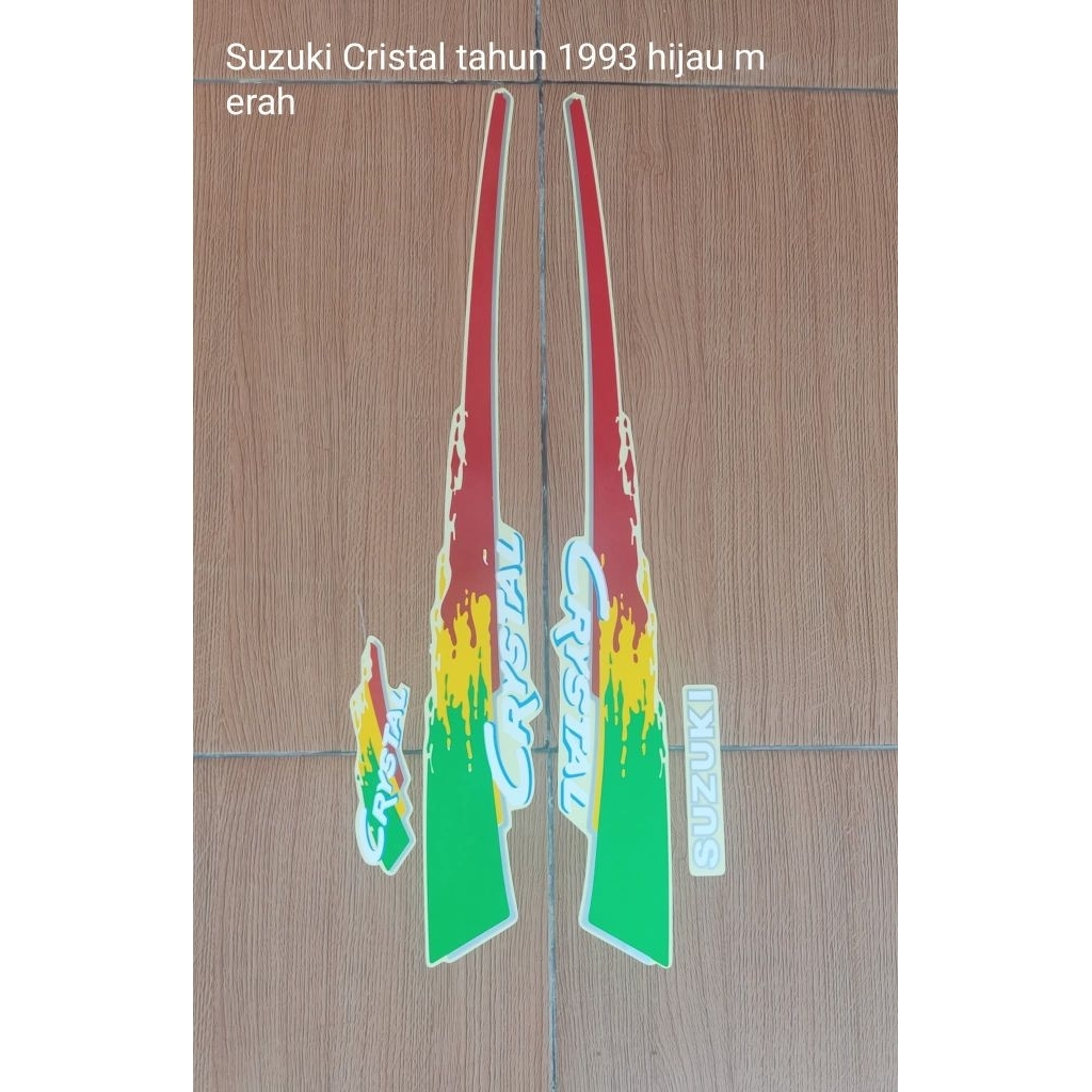 striping sticker lis decal standar ori suzuki crystal 1993
