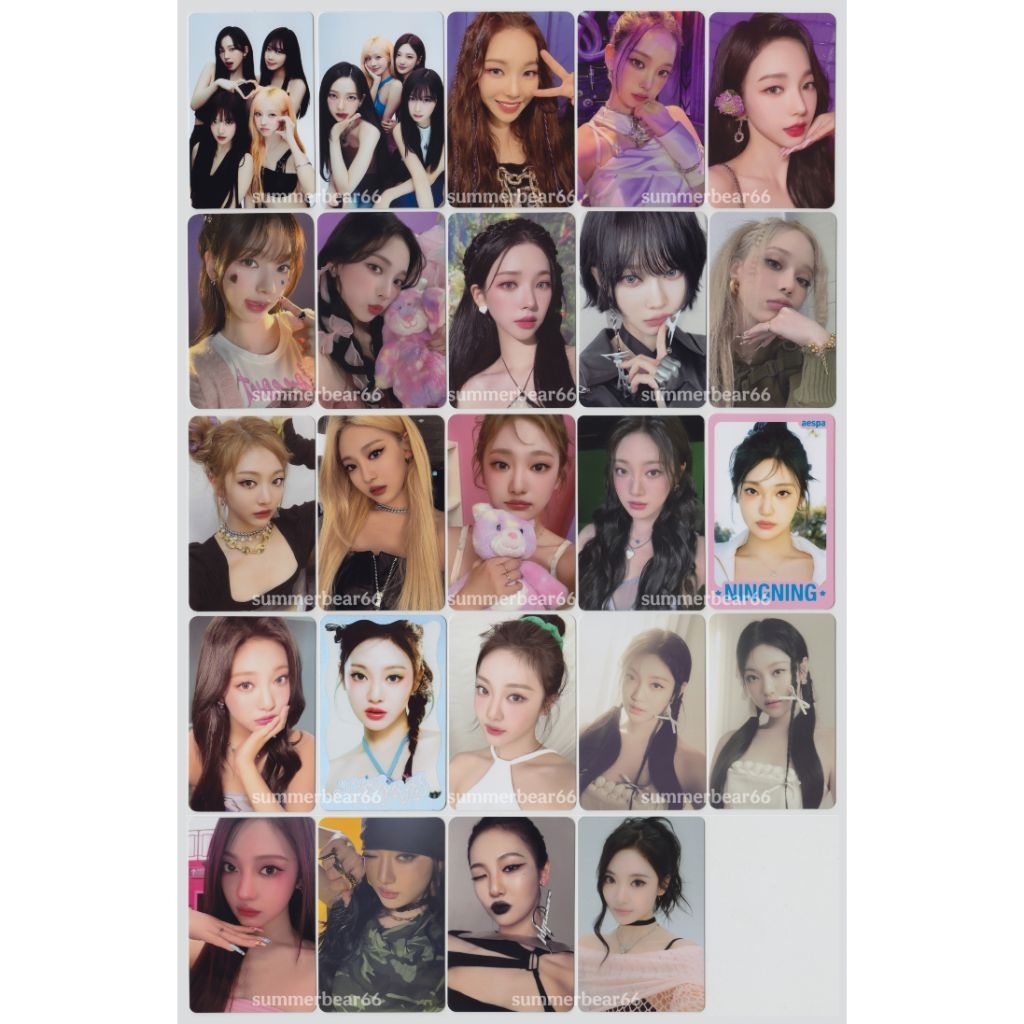 aespa Karina Winter Ningning Photocard (Girls Caendy Pocket SMCU Guest Hot Mess Whiplash Beat Smini 