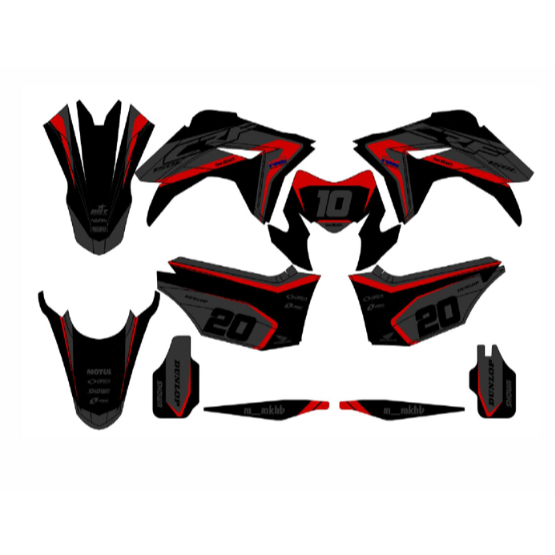 Decal Sticker Honda CRF 150l Full Body Dekal Stiker CRF 150l Motif Standar CRF 450 D-I2-782