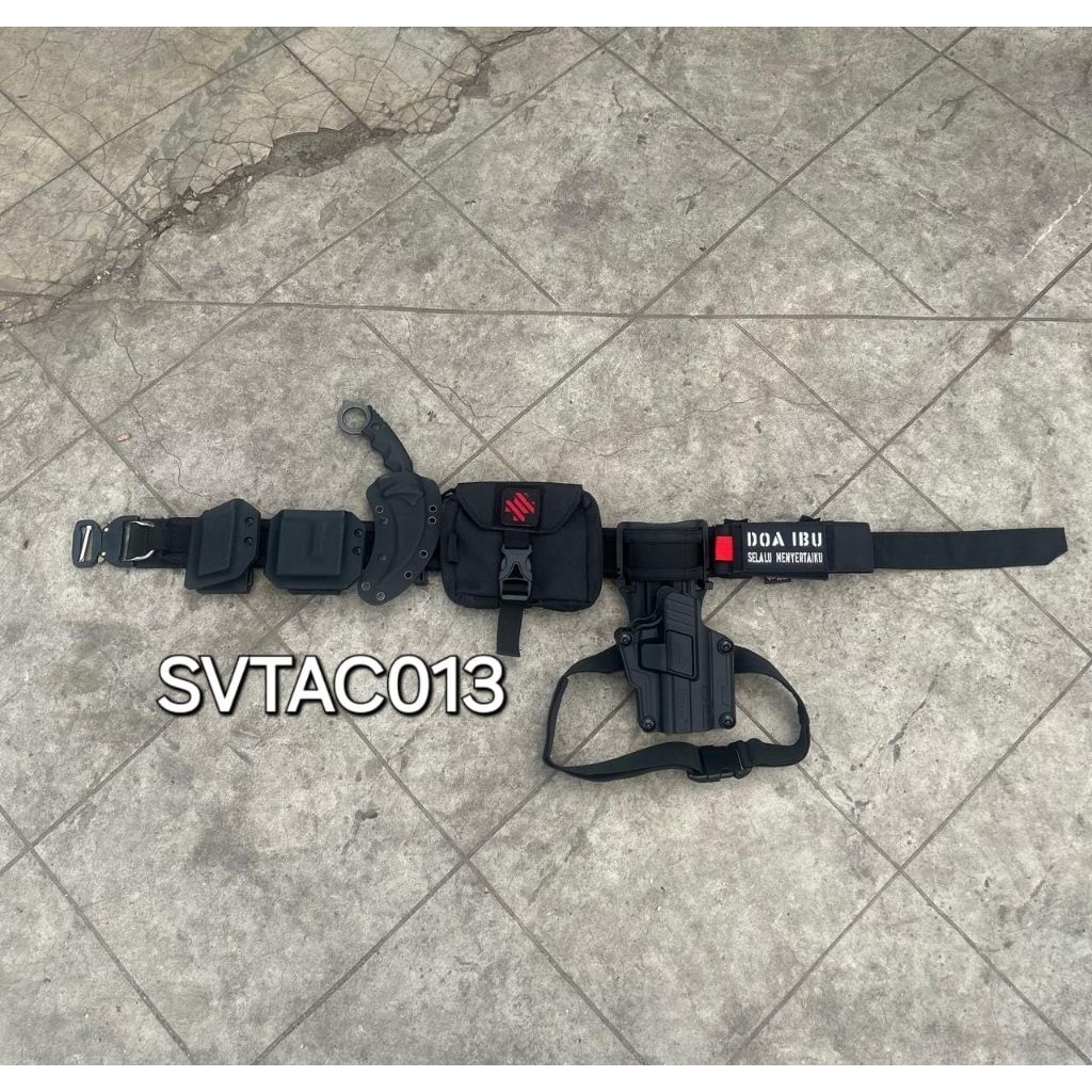 KOPEL TACTICAL  FULL SET HITAM / KOPEL TNI POLRI / WARBELT TACTICAL
