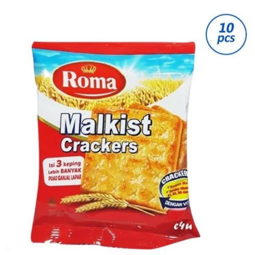 Roma Malkist Crackers Original – Biskuit Renyah Gurih Isi 10 Sachet / Snack Praktis