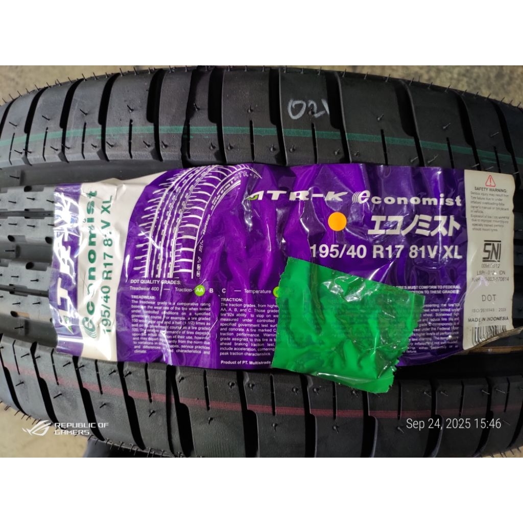 Ban Achilles ATR-K Economist 195/40 R17