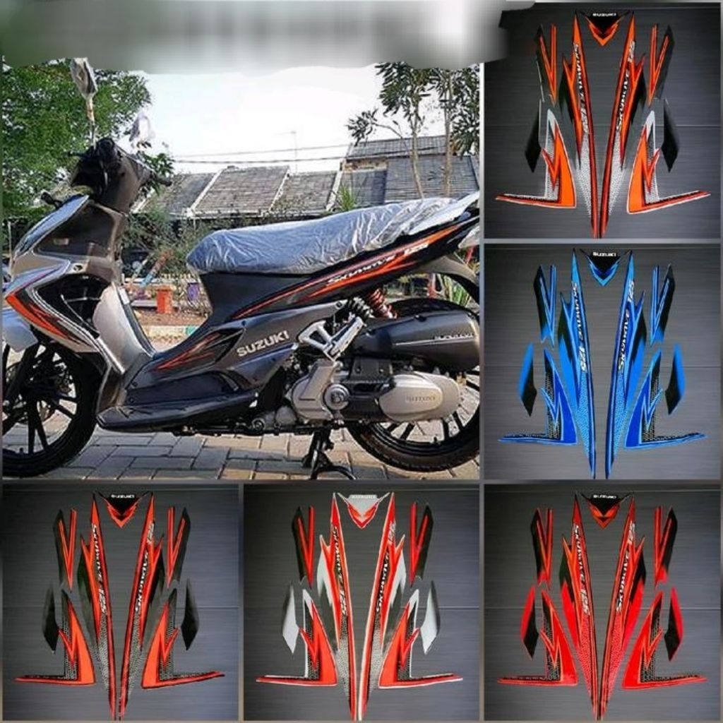 Striping Lis Sticker Standar Original Suzuki Skywave 125 2008 2009 Sticker Skywave original Sticker 
