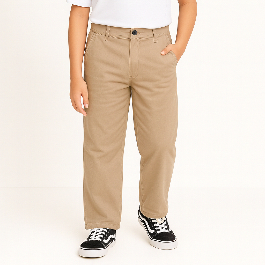 Celana Chino Pria Regular Fit / Loose Fit Warna Khaki – justandcopants.id