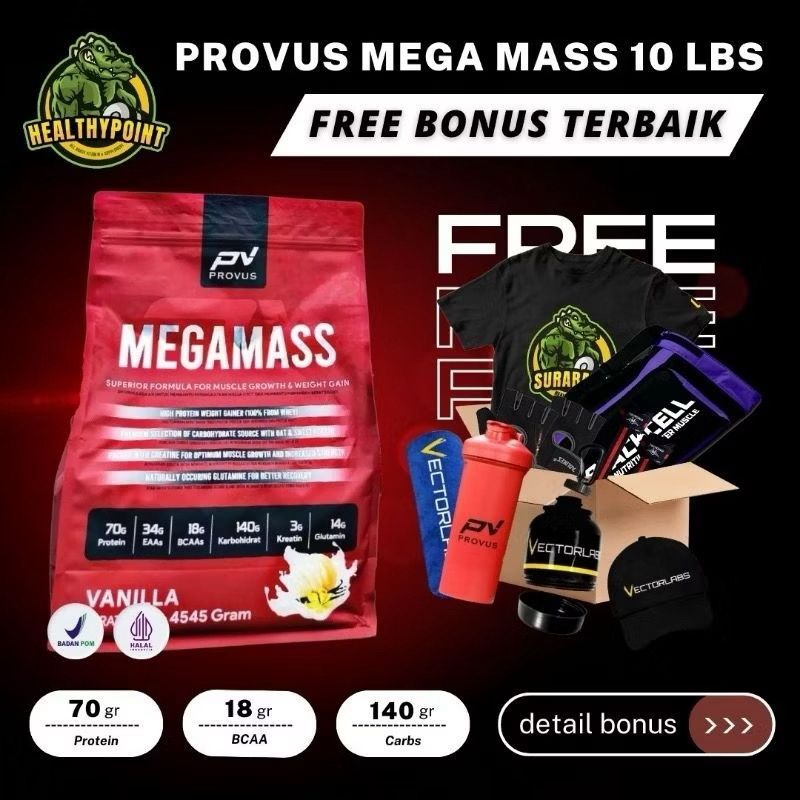 Provus mega mass 10 Lbs gainer PV megamass 10lbs