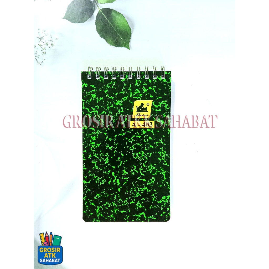 Notes Spiral Standard A-403 / Notepad Ring Bergaris Biasa Ukuran Sedang Isi 70 Lembar