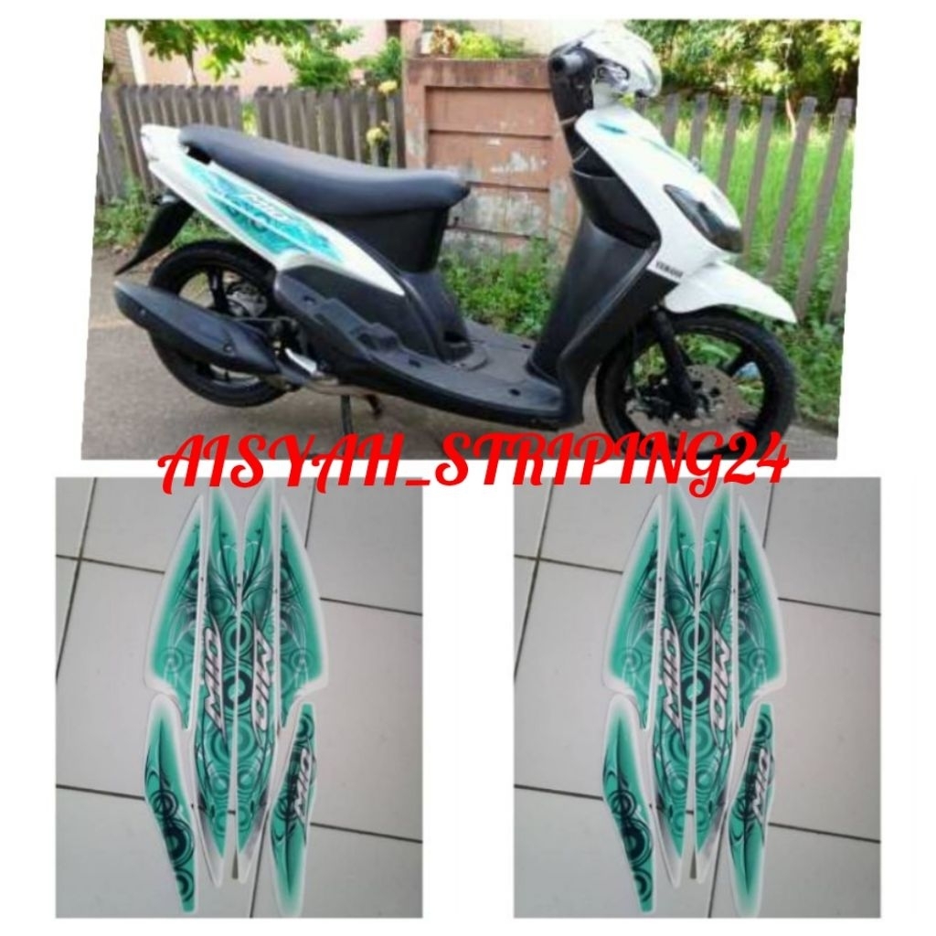 Stiker striping Yamaha Mio sporty 2011 putih
