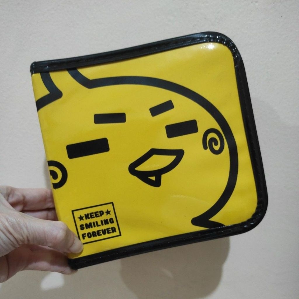 Tempat Tas Kaset DVD CD 20 Disc Penyimpanan Kaset Motif Kartun Kuning