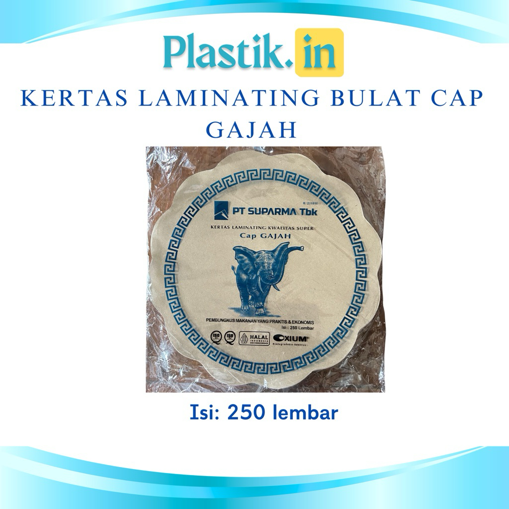 (ISI 250 LEMBAR) Kertas Minyak Gajah / Kertas Nasi Bulat