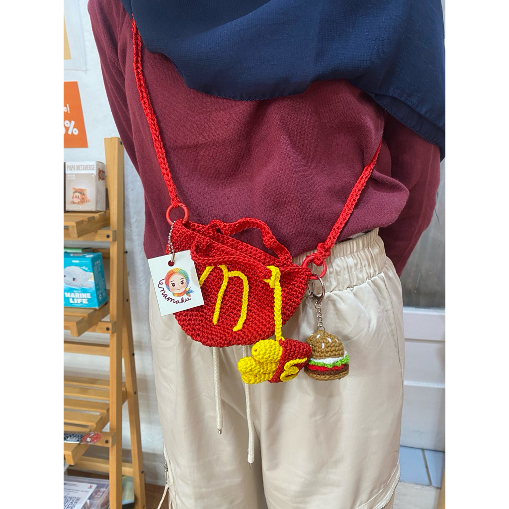 Tas Mini Selempang Rajut
