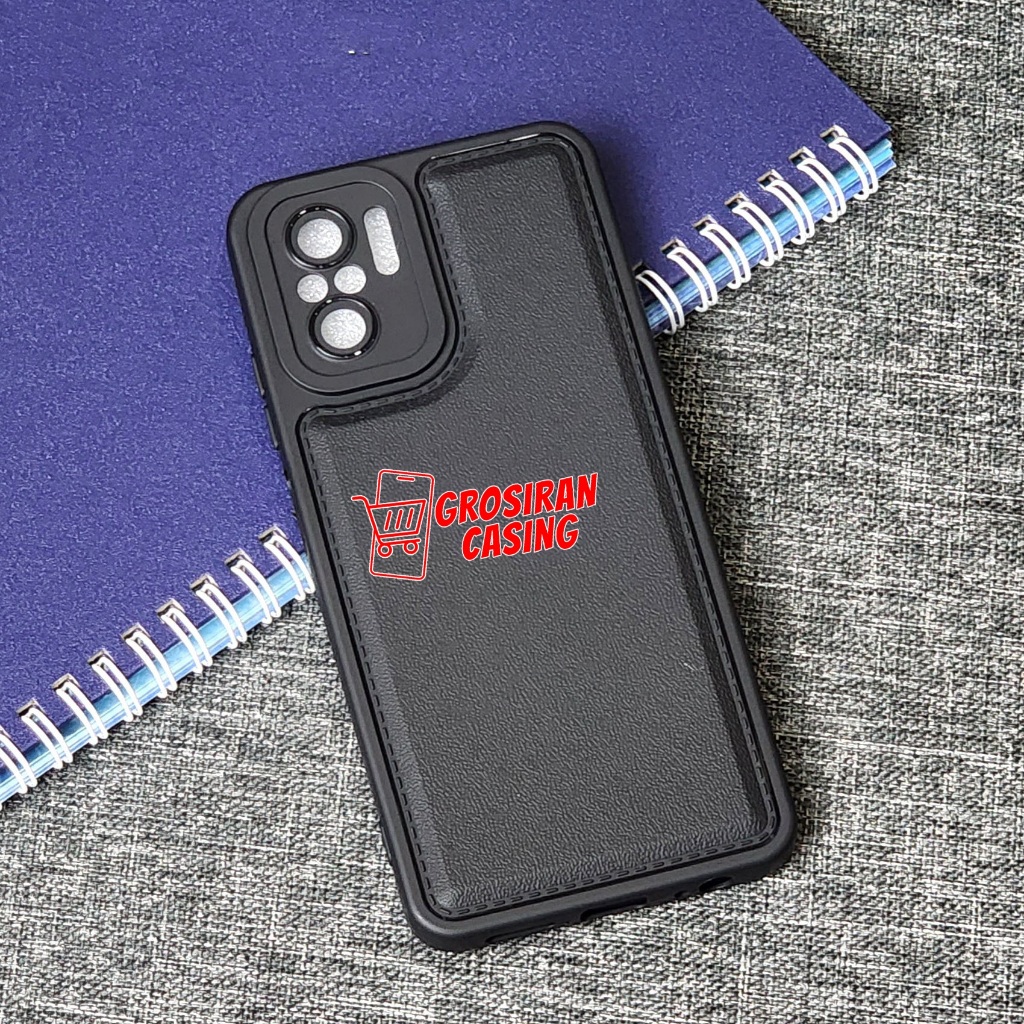 Softcase Macaron Black Leather Kulit Case Redmi Note 10 4G Redmi Note 10 5G Redmi Note 10 Pro Redmi 