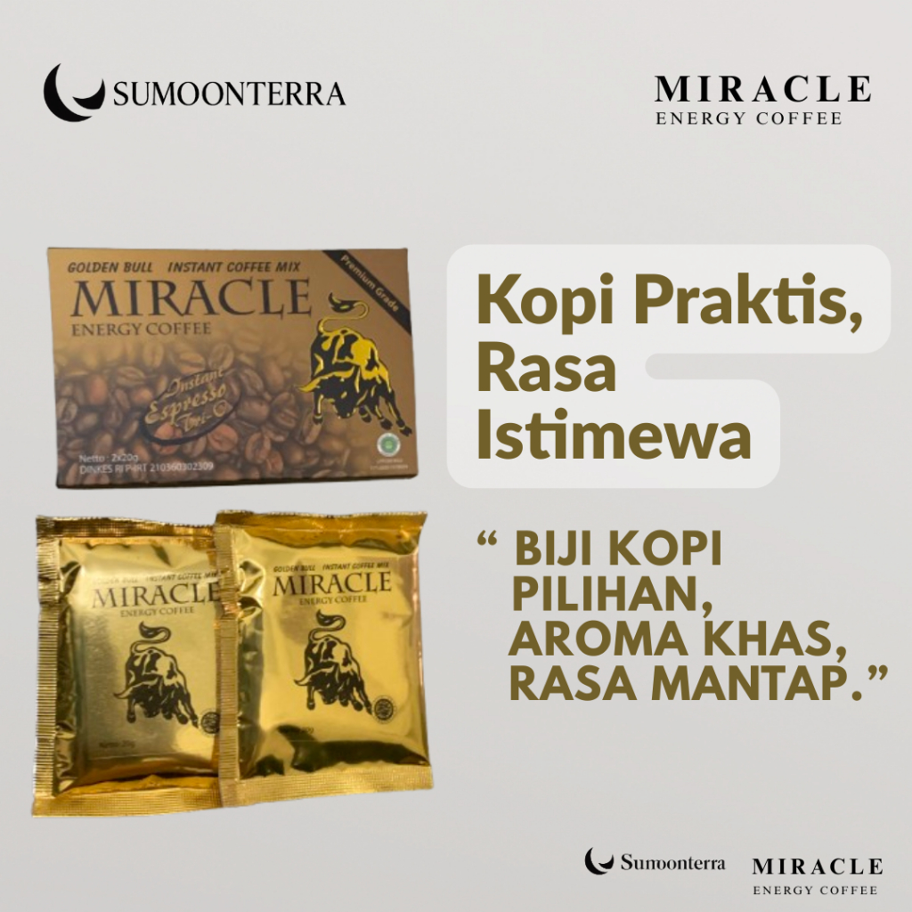 Miracle Coffee Energy - Kopi Sachet Rasa Espresso Kuat & Praktis