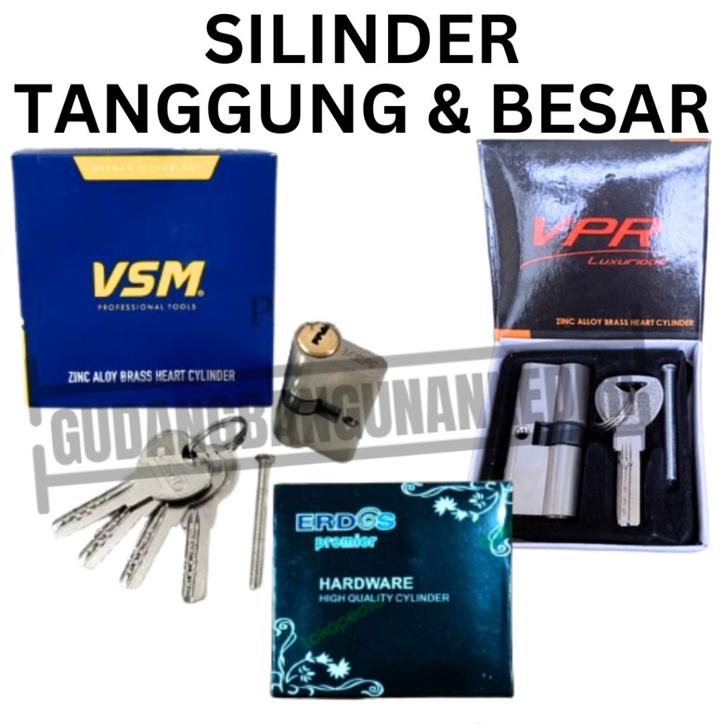 cylinder silinder kunci selot slot handle pintu kecil tanggung besar VPR VSM ERDOS