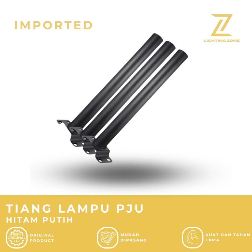 Tiang Lampu Jalan PJU Hitam dan Putih