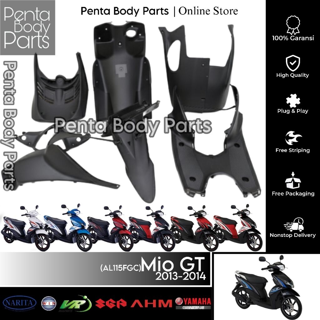 Full Set Cover Body Kasar Yamaha Yamaha Mio GT (AL115FGC) - Ful Bodi Kasar Mio GT 2013-2014