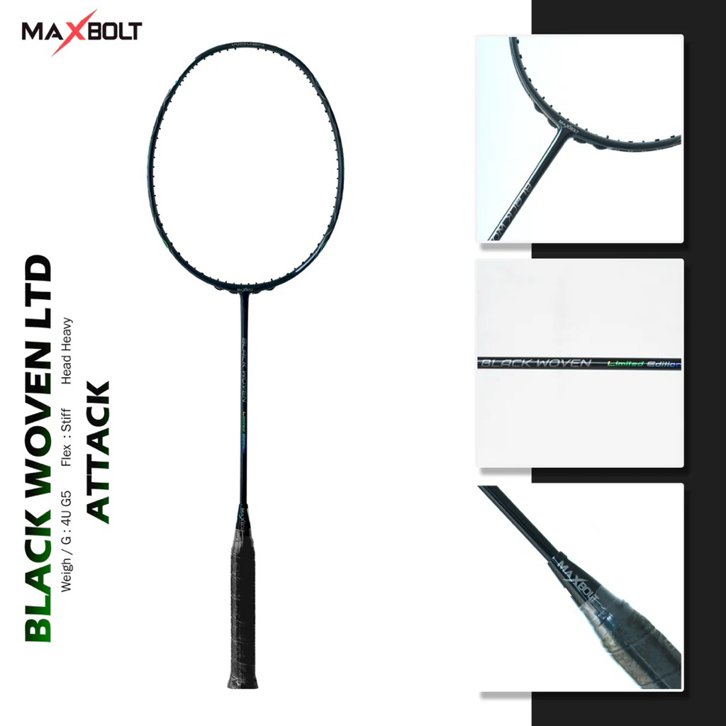 Raket Maxbolt Black Woven Limited Edition 35lbs Original