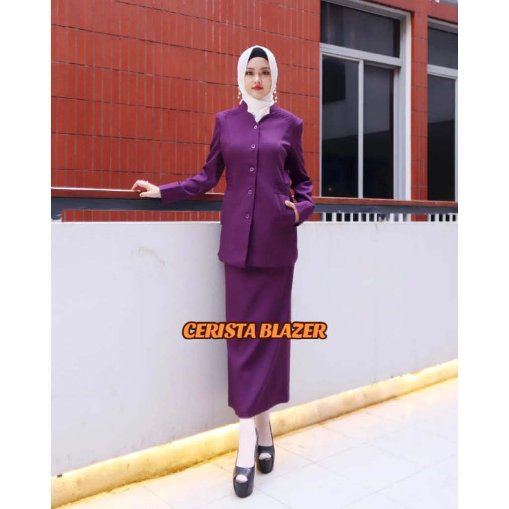 Superior Cerista Seragam Ungu Tua Set Rok (265)
