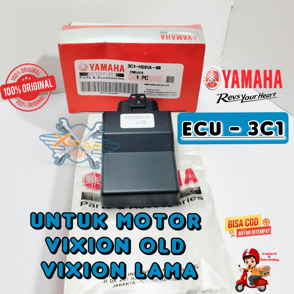 ORI GRANSI ECU ECCU KODE 3C1 VIXION OLD VIXION LAMA YAMAHA ECM VIXION OLD LAMA PRESISI ORI ASLI