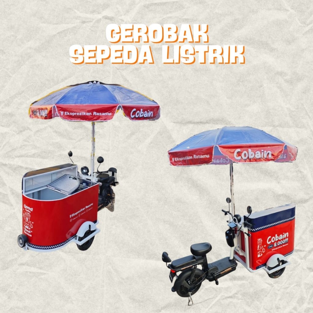 Gerobak sepeda listrik kopi keliling