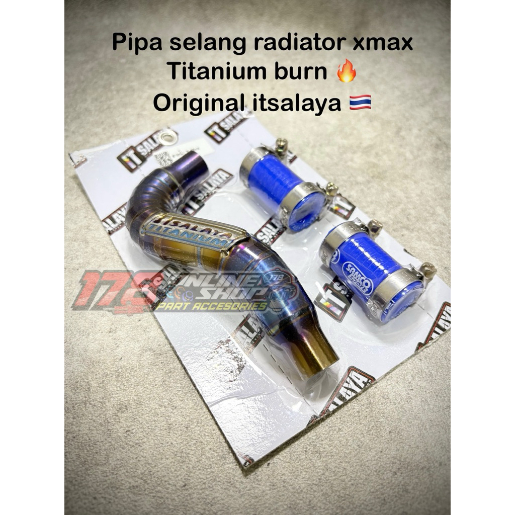 pipa radiator titanium / pipa selang radiator titanium For xmax. original PRODUCT ITsalaya