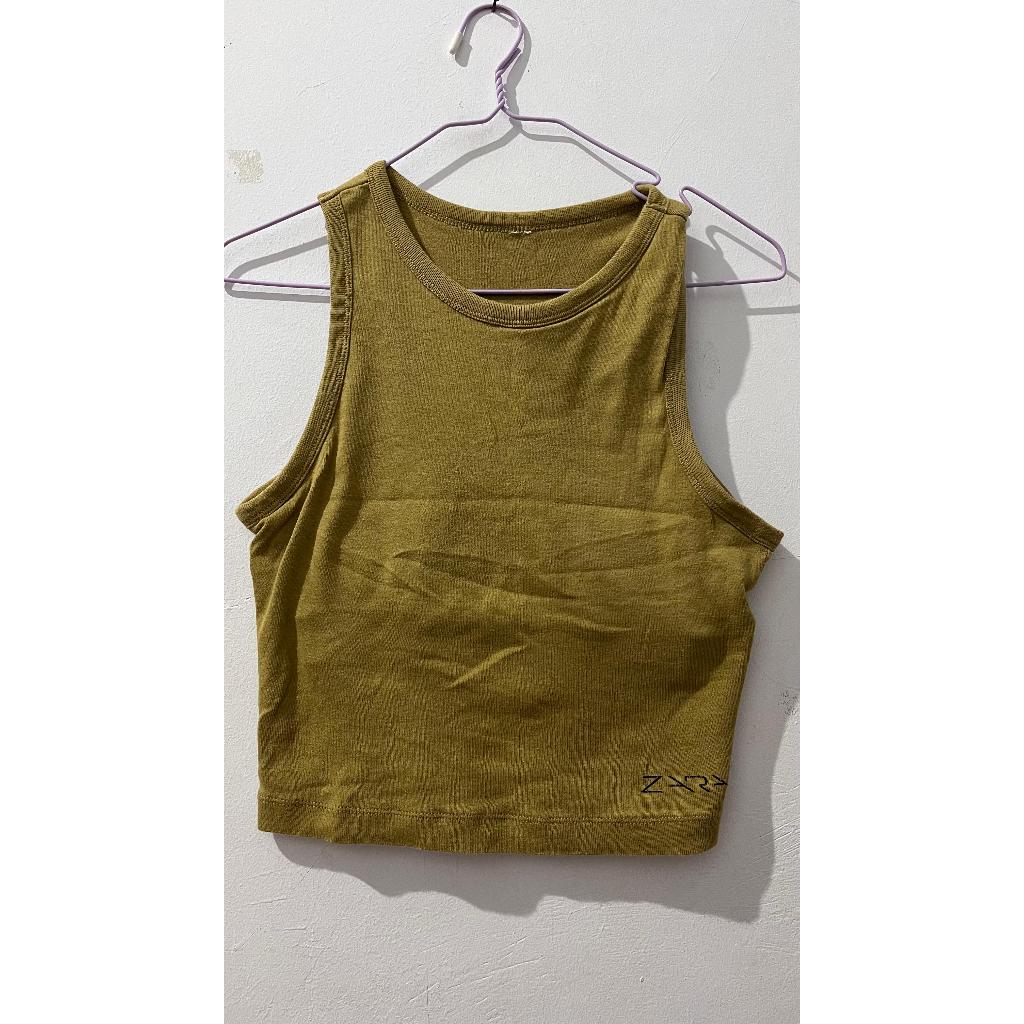 preloved atasan zara ori warna olive cup bra