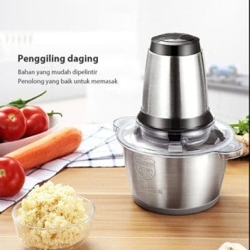 Blender Daging Choper Portable 2in1 4 Mata Pisau Stainles steel