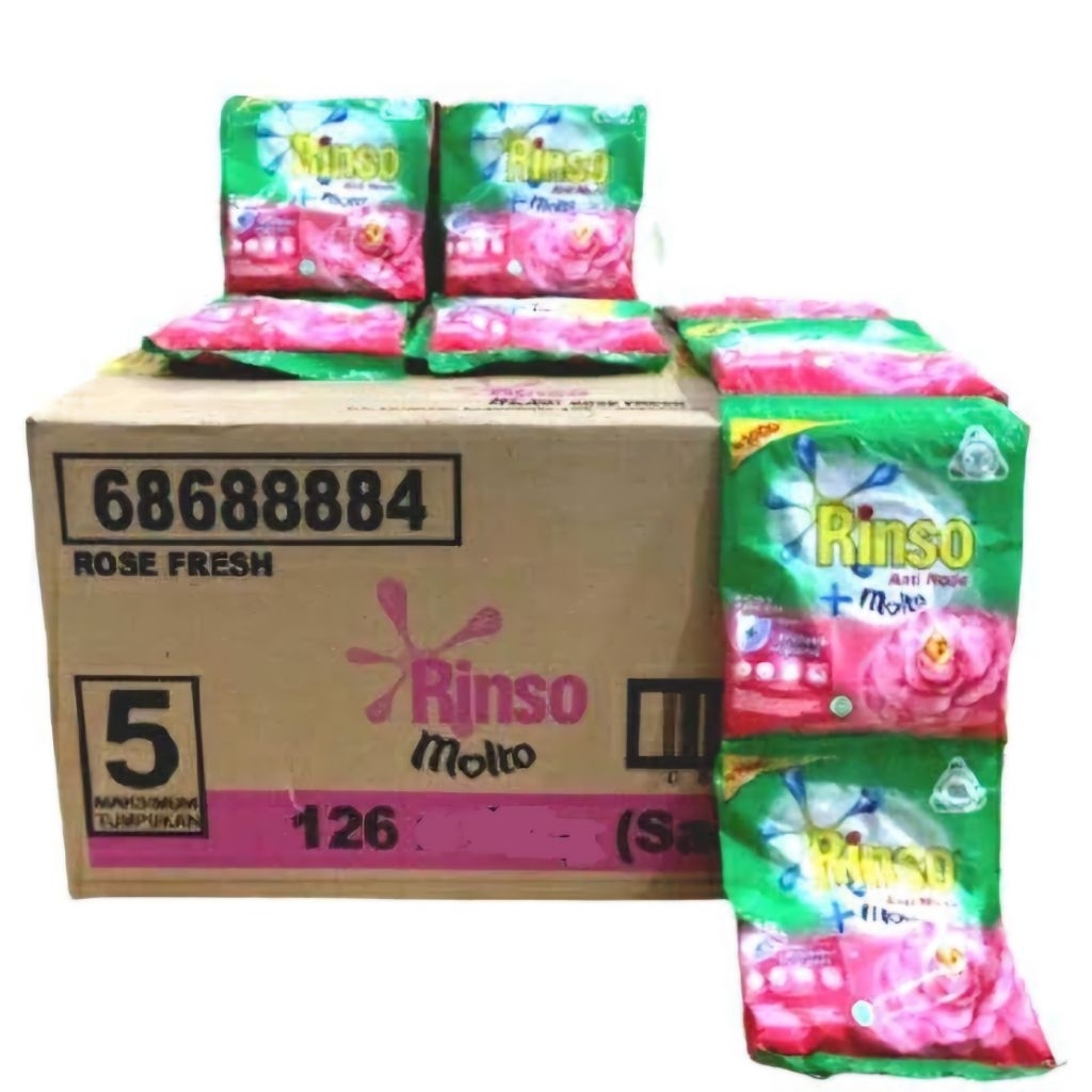 Rinso PK detergent bubuk 1 dus 126 sachet x 40g ( DOS )