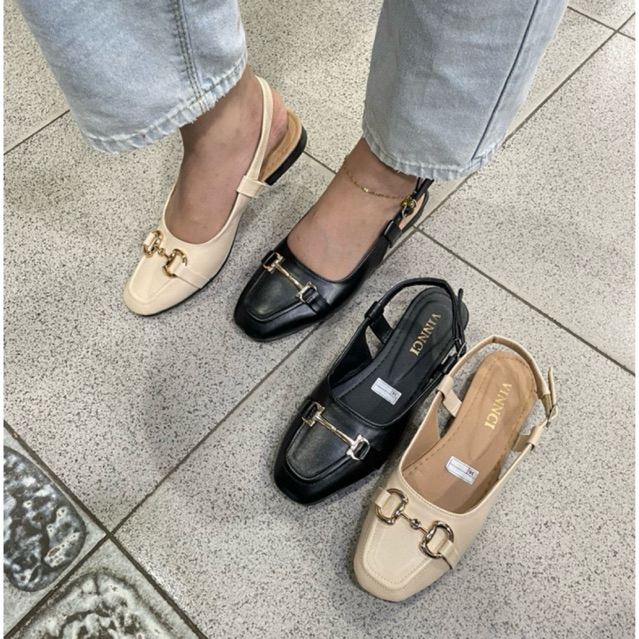 Sandal sepatu Tali belakang Wanita | flatshoes wanita
