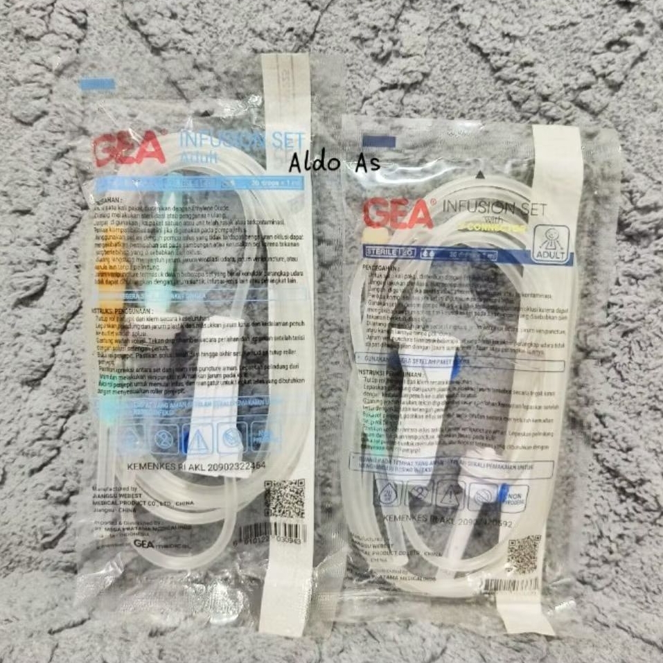 GEA Infus Set Type Y Dewasa / Selang Infus / Infusion Set Y Connector Adult