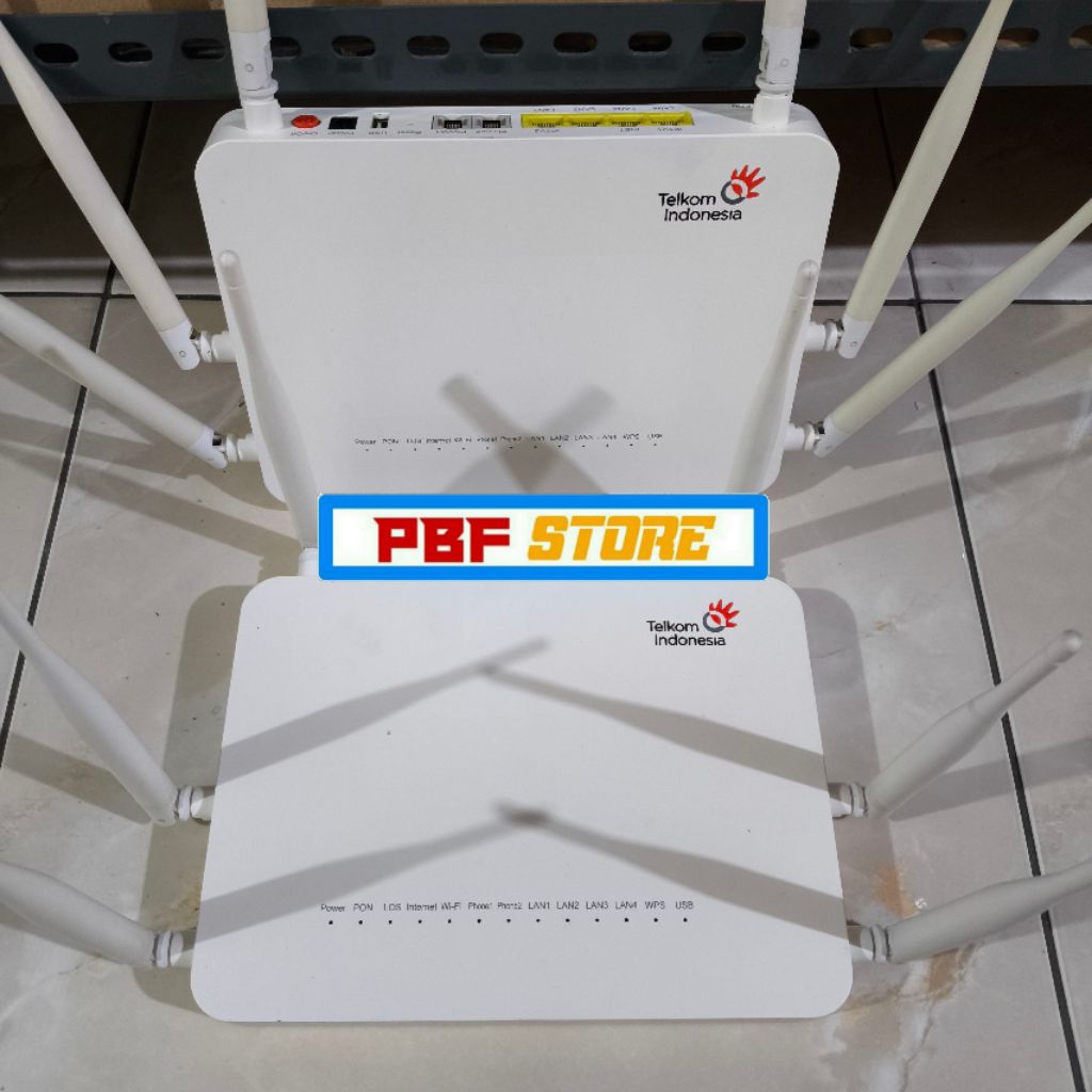 GPON ONT ZTE ZXHN F670 6 Antena Dual Band + Adaptor + Kabel LAN